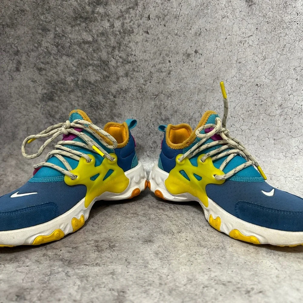Nike React Presto GS Kids 4Y Blue Blueberry Waffle CK1752-400 Sneakers